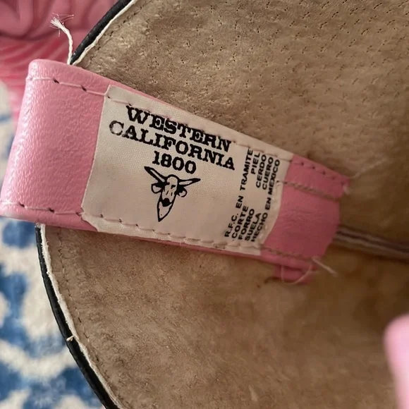Vintage Western Pink Leather Cowboy Boot Size 6 - Picture 4 of 7